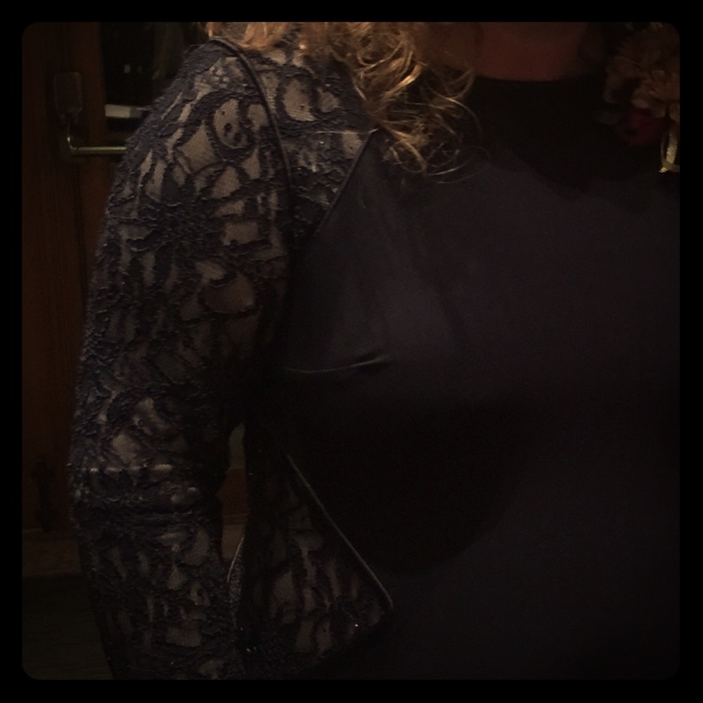 Navy blue evening dress